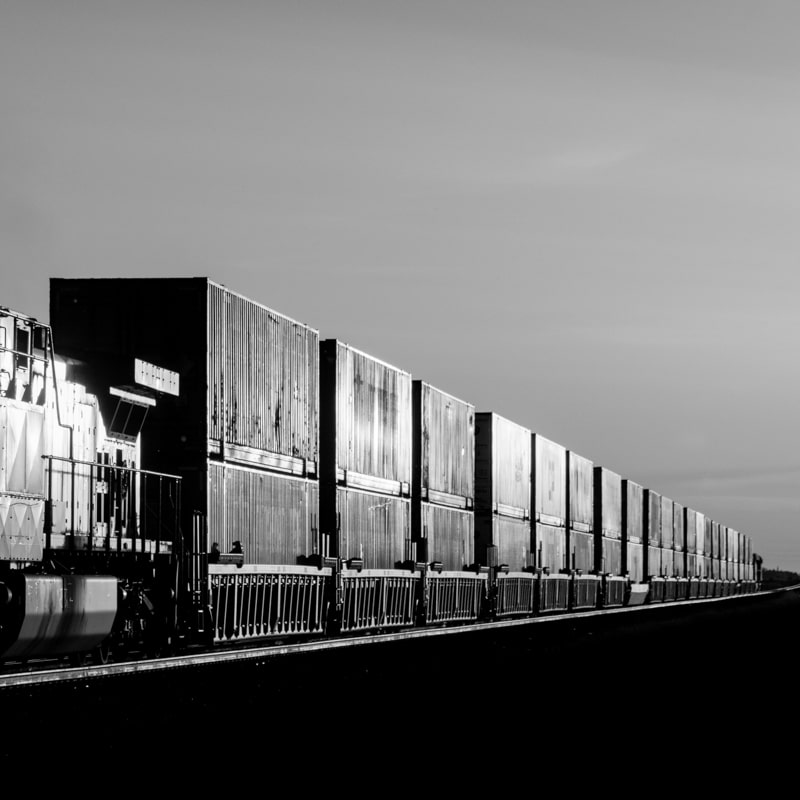 Locomotive de train en Alberta